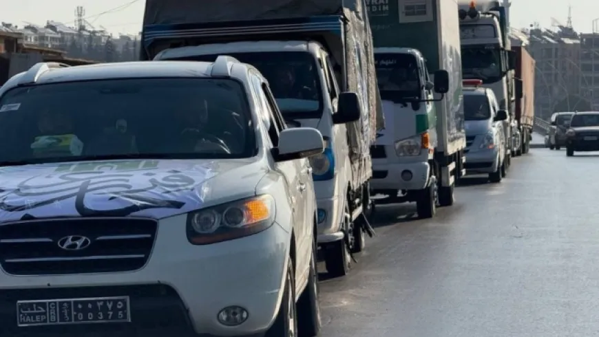 انطلاق قوافل مساعدات من حلب ودمشق لدعم المتضررين في السويداء ودرعا
