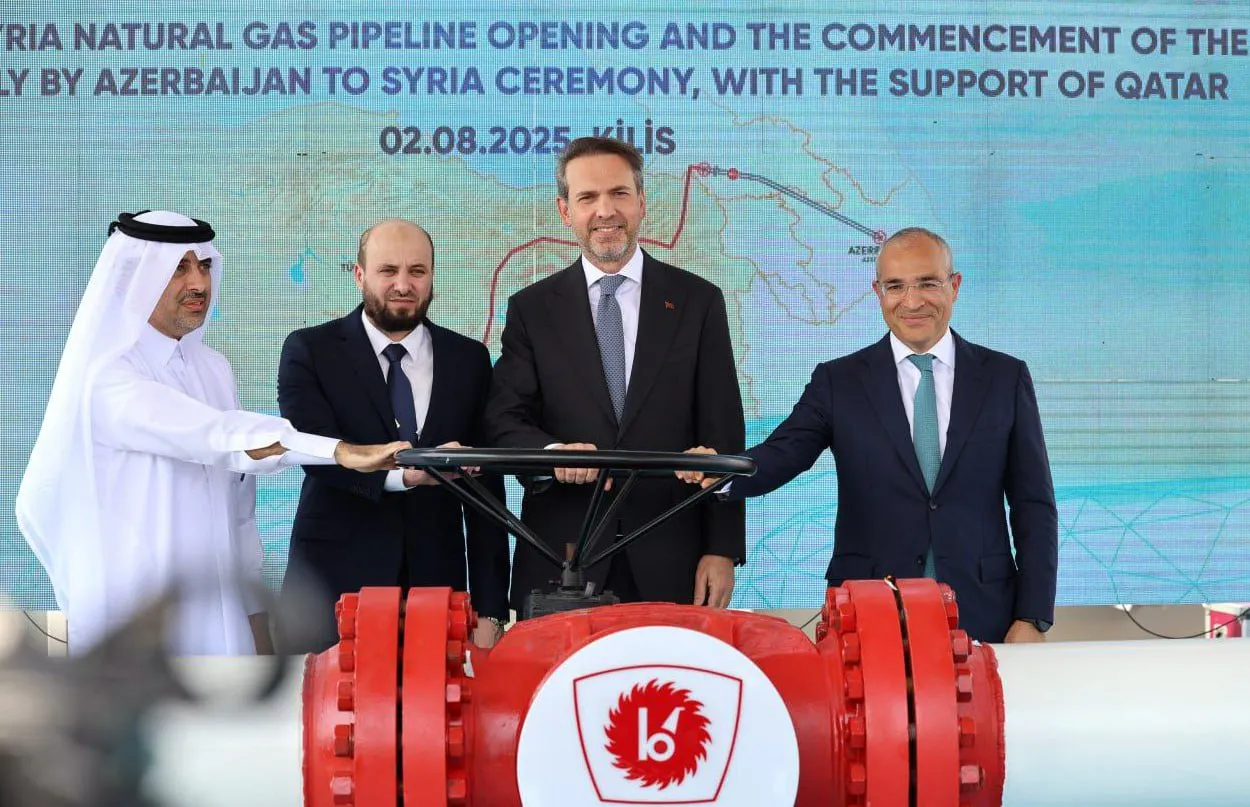 سوريا تدشّن خط الغاز الإقليمي بالتعاون مع تركيا وأذربيجان وبدعم قطري